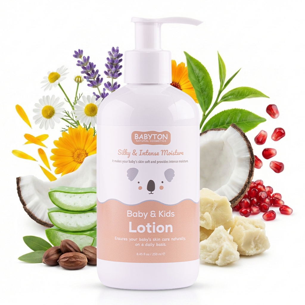 Babyton Baby & Kids Lotion 250ml | Vegan, Hypoallergen, Mit Aloe Vera & Sheabutter