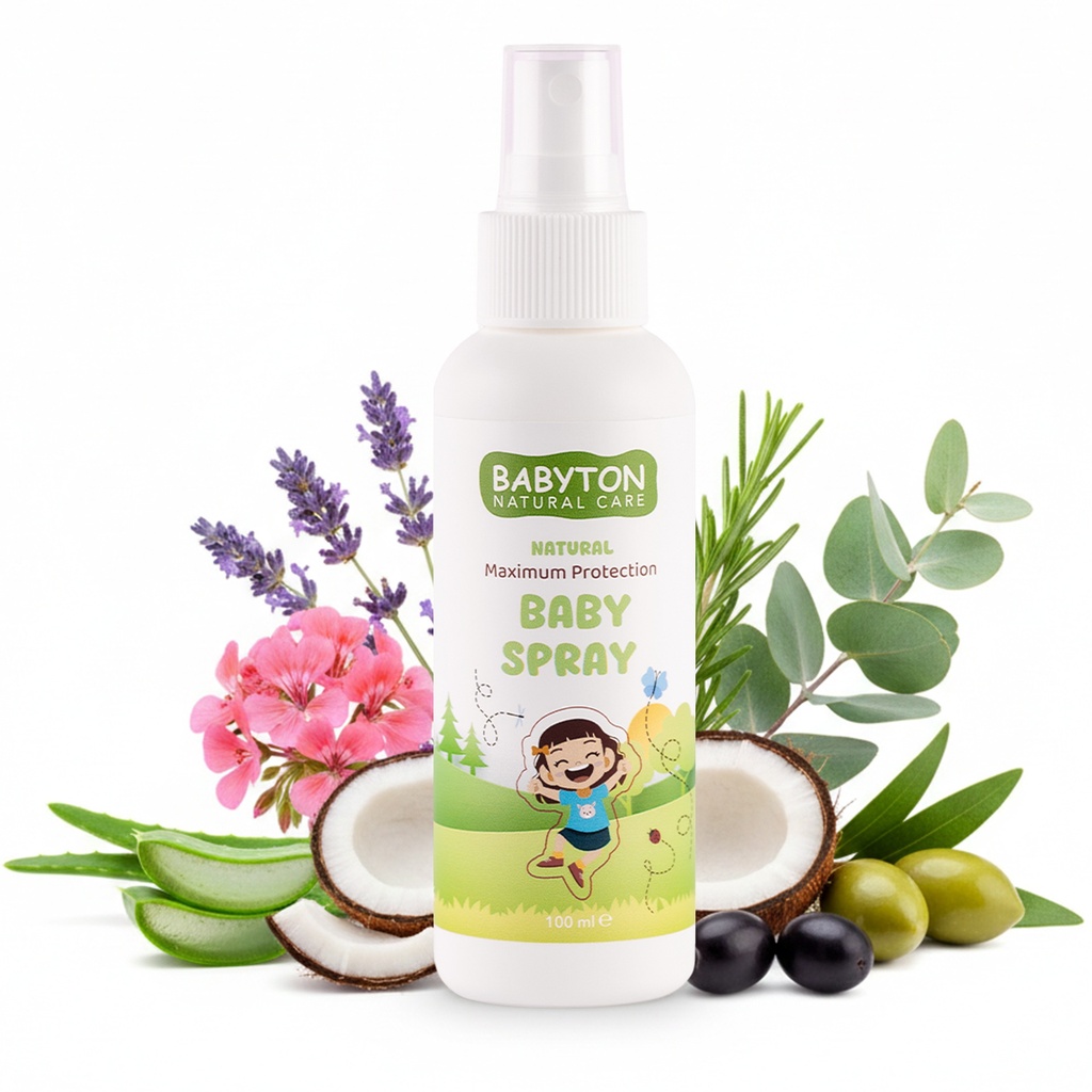 Babyton Organic Schutz Baby Spray 100ml – Natur, Vegan, Für Sensible Haut