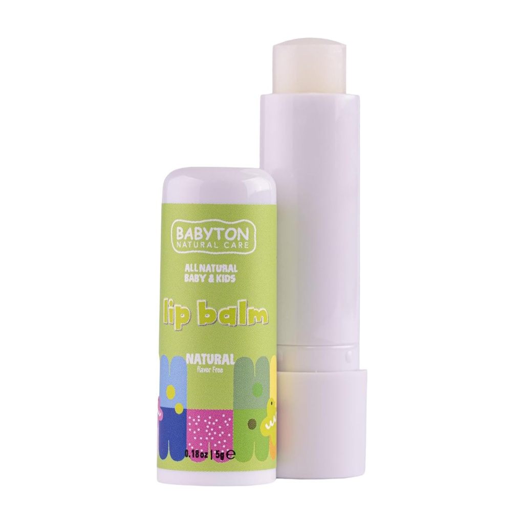 Babyton Lippenbalsam für Kinder 5g |  Pflanzlich, Parabenfrei, Erdbeer