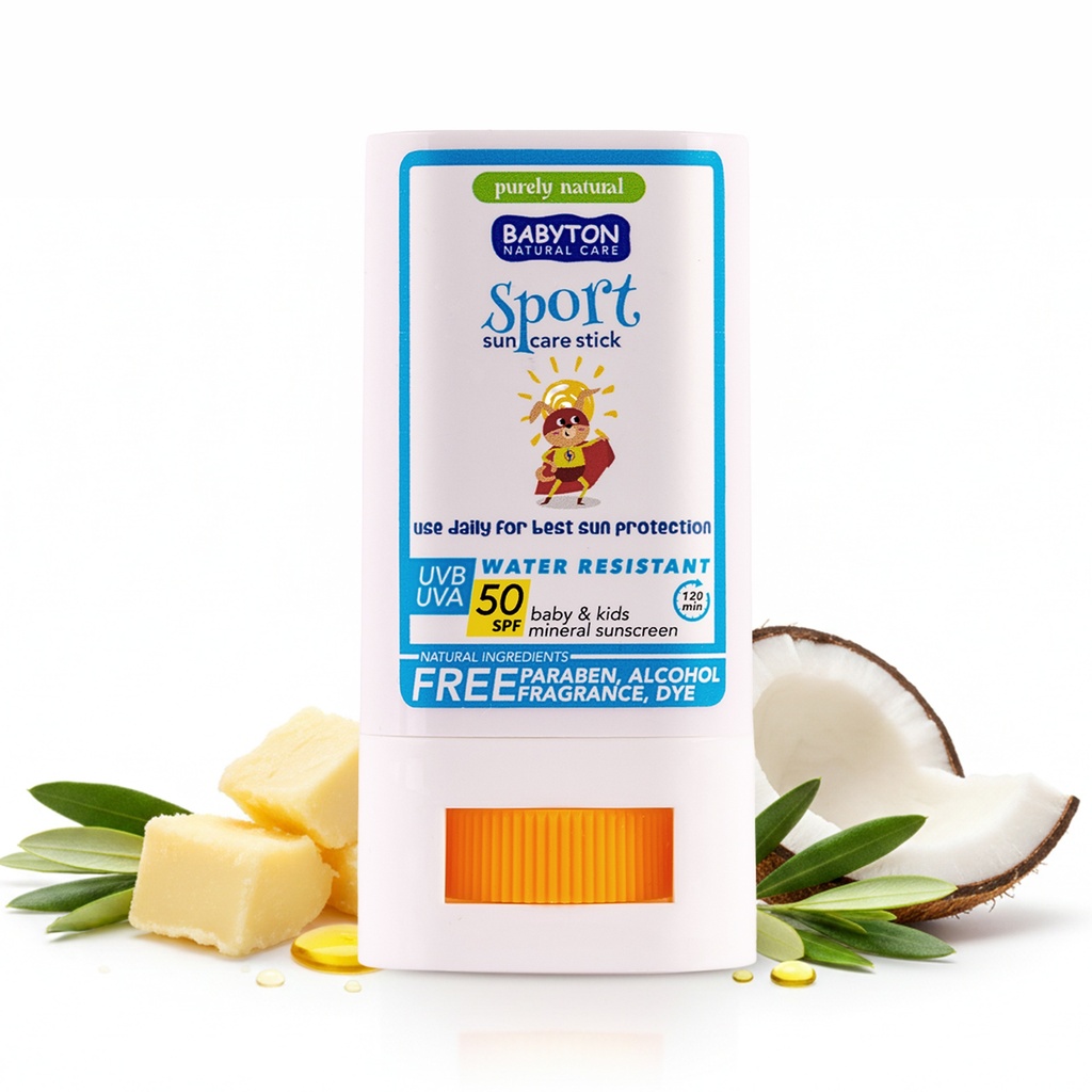 Babyton Kinder Sonnenschutz Stick SPF 50 | Mineralisch & wasserfest, 20g