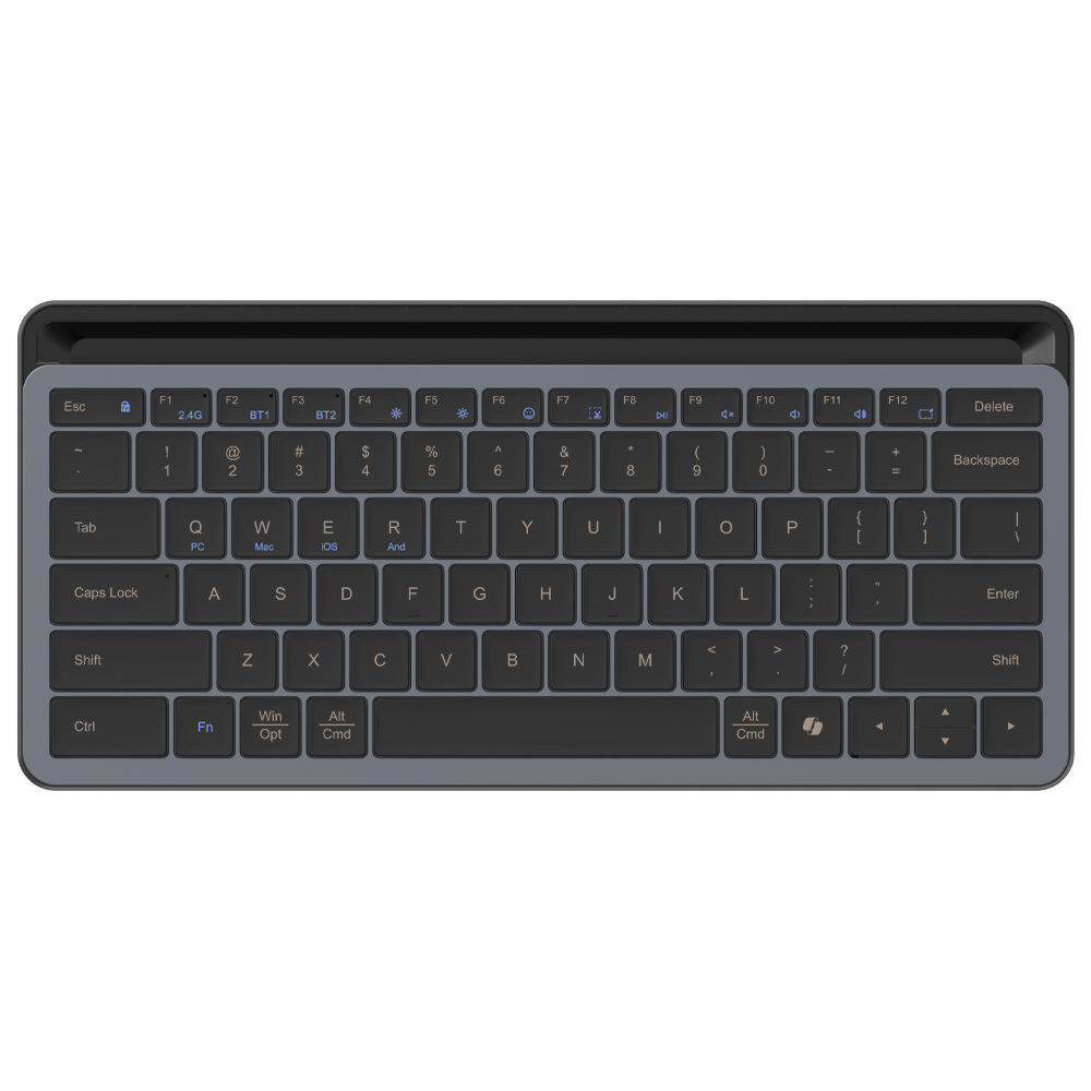 beclad. Bluetooth Keyboard with Stand(2.4G + 2 bluetooth) Black BE-NK201