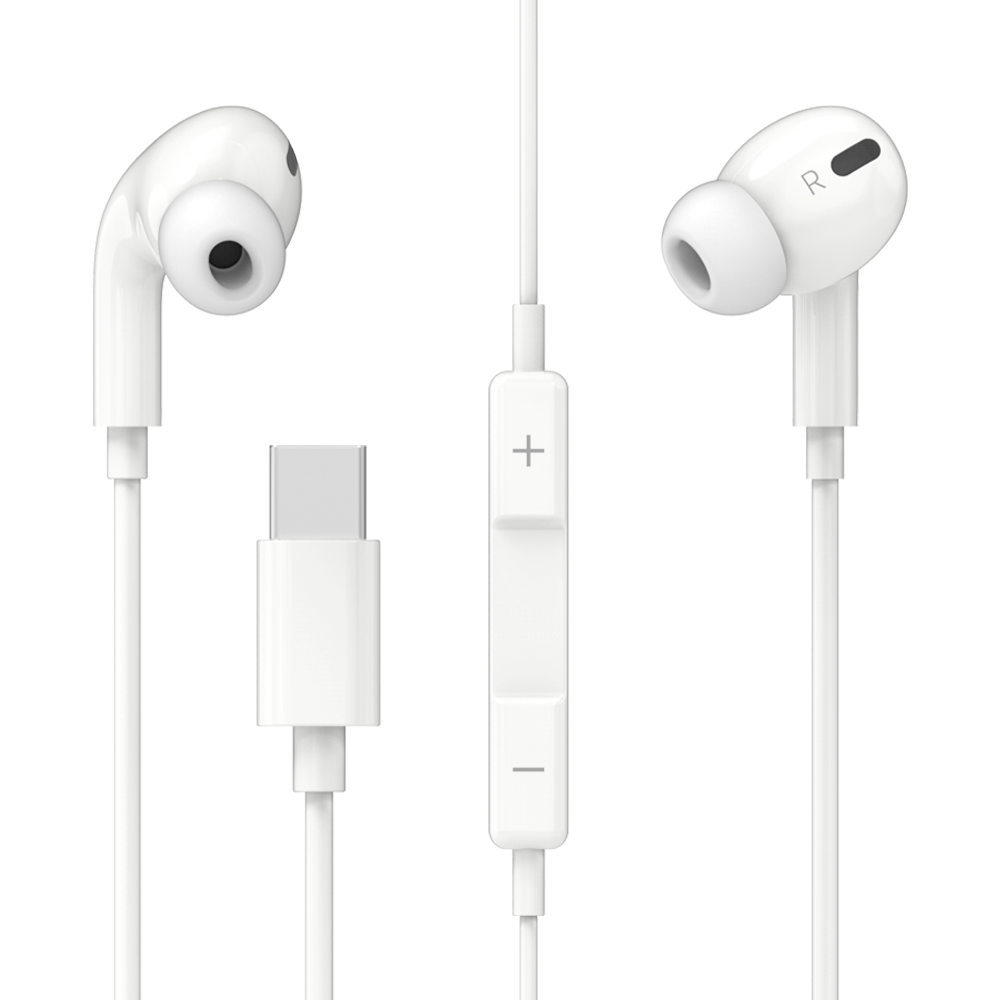 beclad. Type C Wired Earbuds White BE-SC001