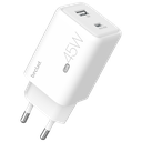 beclad. 45W 2 Port Travel Adapter (C+A Max 45W) WHITE BE-PT245WG-GR