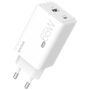 beclad. 65W 2 Port  Travel Adapter (C+A) WHITE BE-PT765WG-GR