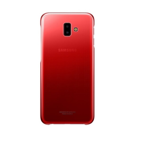 Samsung J6 plus EF-AJ610CR Gradation Clear Cover red