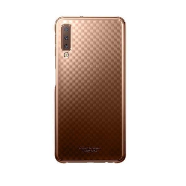 Samsung Galaxy A7(2018) Gradation Clear Cover EF-AA750CF Gold