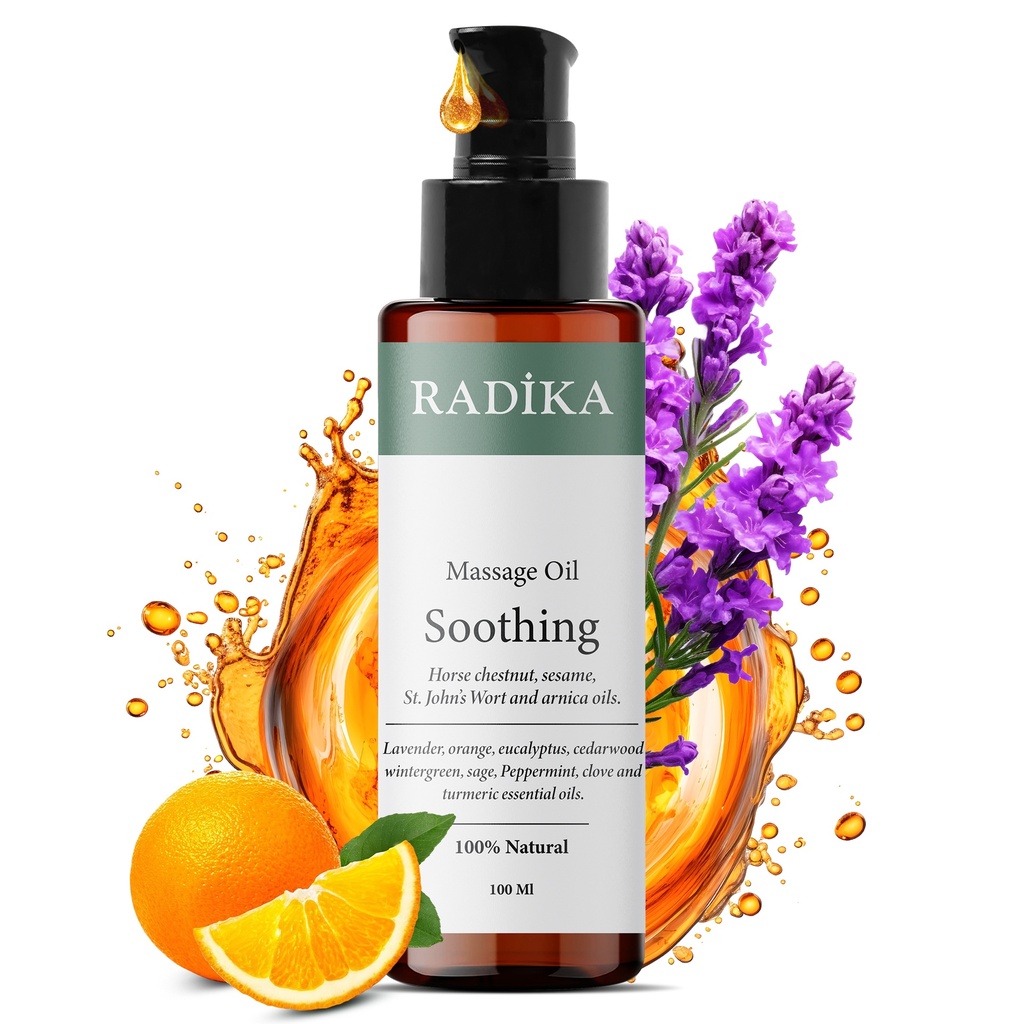 Massageöl, Beruhigendes Massage-Öl, 100% Rein, BIO, natürlich, 100 ml