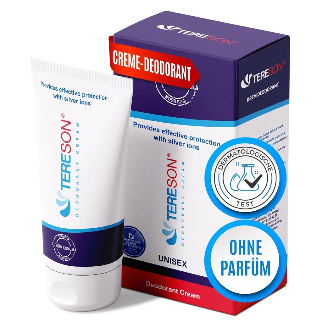 Tereson® Deo Creme 40ml, Parfümfrei, Langzeit-Schutz Achseln