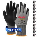 Beybi | 12 Paar Arbeitshandschuhe, Nitrile 1/2 Coated, robust