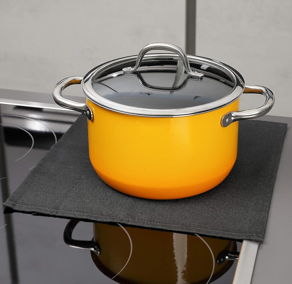 FireMat Black Edition 19x19cm Feuerfeste Unterlage, Hitzebeständig bis 300°C