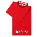 Weihnachtlicher Tischläufer Rot mit Santa&Rentier Golddruck 40x140 Weihnachtsdeko