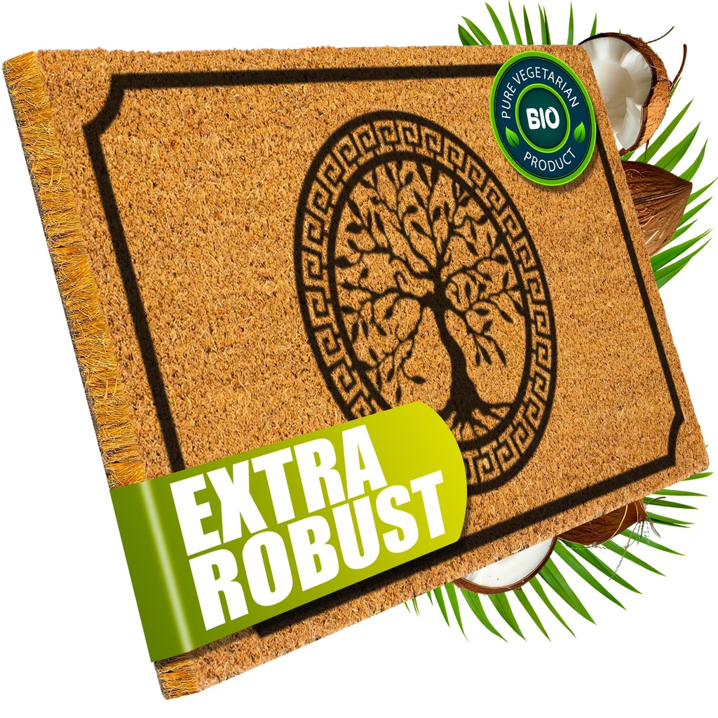 Decovetro® Kokosmatte Fußmatte | 40x60 cm | 100% natürliche Kokosfasern