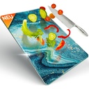 Decovetro Schneidebrett Glas |40x30cm | Glass Cutting Board | Leicht zu reinigen