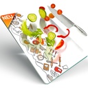 Decovetro Schneidebrett Glas |40x30cm | Glass Cutting Board | Leicht zu reinigen