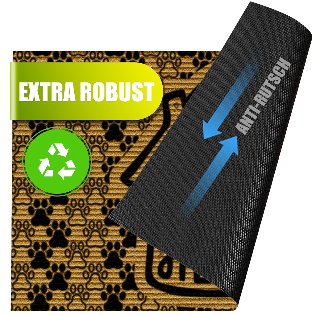 Decovetro® Fußmattenteppich außen | 60x40 cm | Türmatte außen aus 100% Polyester