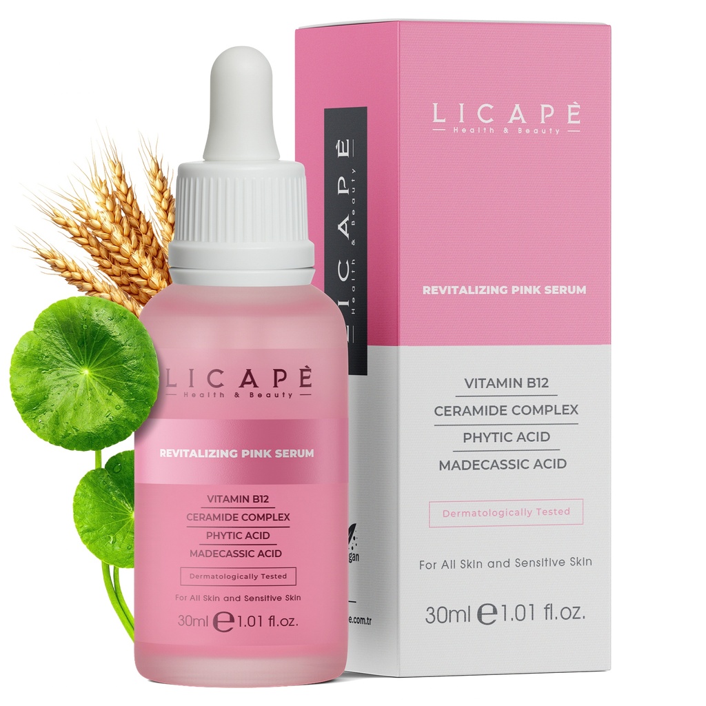 Licape® Vitamin B12 | Pink Serum - 30 ml | Mit Ceramide Complex, Phytic Acid