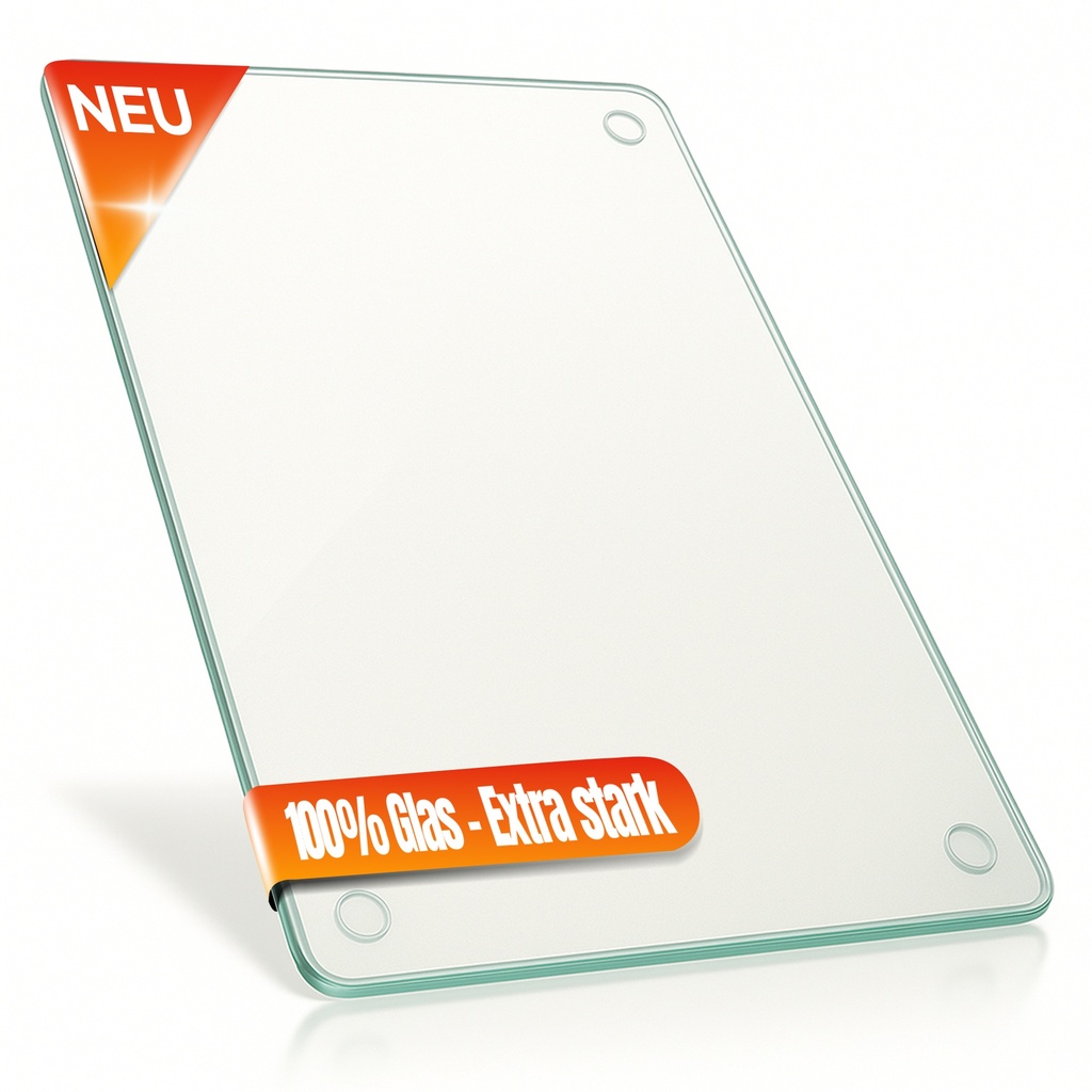 Decovetro Schneidebrett Glas |40x30cm | Glass Cutting Board | Leicht zu reinigen