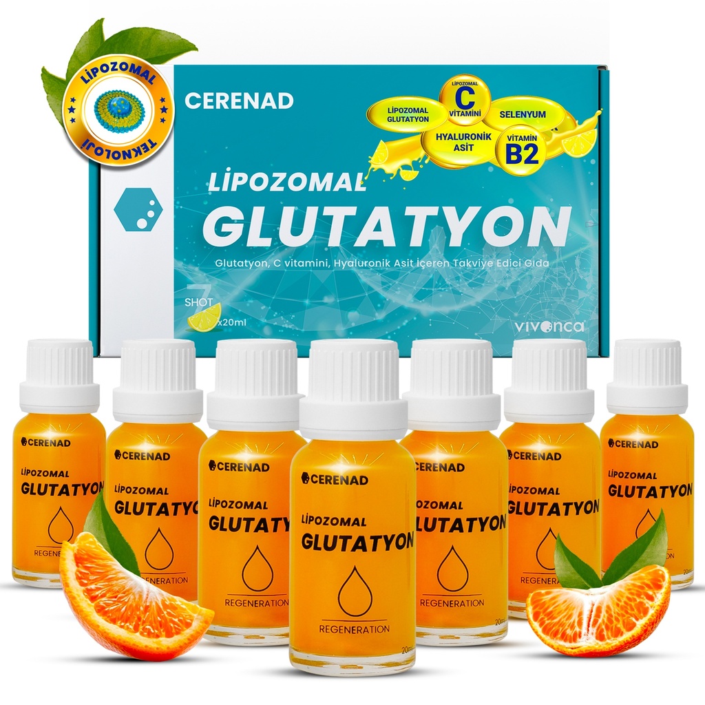 CERENAD Liposomales Glutathion – Vitamin C, Hyaluron, Selen – 7x20ml Kur