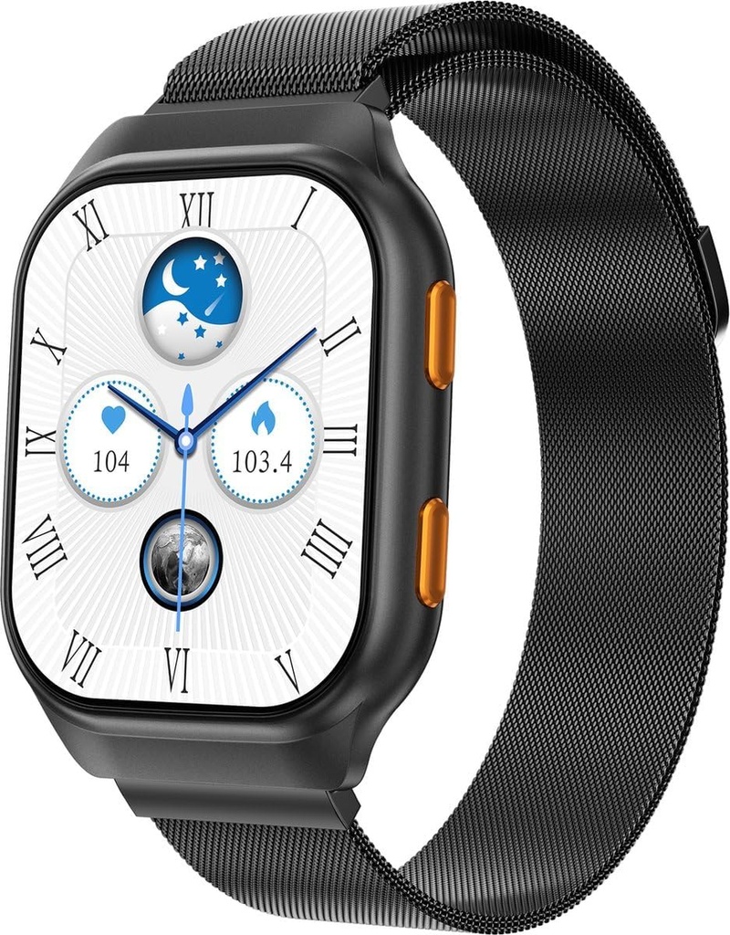 UFUZON Ishiva Smartwatch 1,96 Zoll AMOLED HD-Display für mit Bluetooth-Telefonie