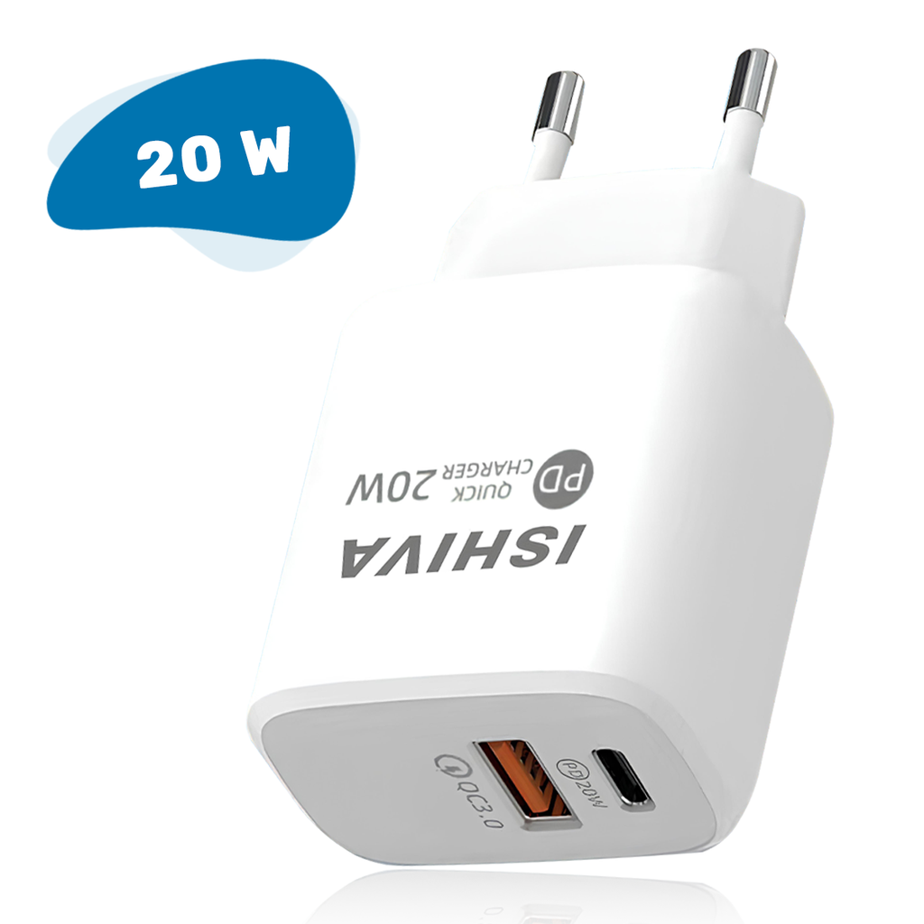 UFUZON Ishiva USB C Adapter Ladegerät USB Stecker - 20W Schnellladegerät