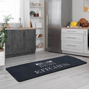 miqna Küchenteppich, rutschfeste Küchenläufer, Waschbarer Küchen Teppich, Schwarz