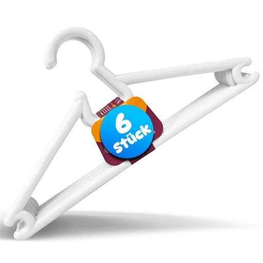 [G-734532] Kleiderbügel 6 Stück | Kleiderbügel Kunststoff | für kinder | 0,6×27,2×14 cm