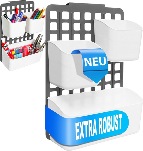 [G-753871] DECOBELLA Küchenschranktür Organizer | 1 großer+2 kleine Körbe | 11x25x36 cm