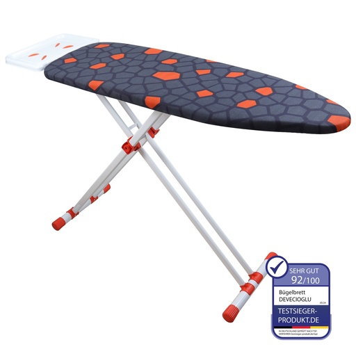 [G-244850] Bügelbrett, Bügeleisen Ablage, Bügelbrettbezug 36X114cm, Höhe 50-80cm, Schwarz