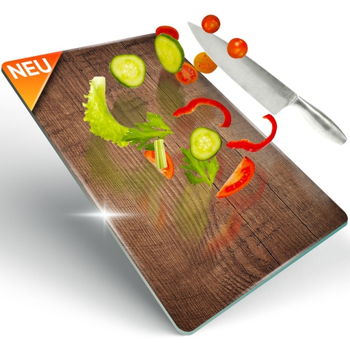 [G-297154] Decovetro Schneidebrett Glas |40x30cm | Glass Cutting Board | Leicht zu reinigen