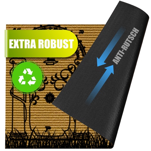 [G-833605] Decovetro® Kokosmatte Fußmatte | 40x60 cm | 100% natürliche Kokosfasern