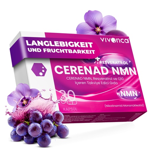 [G-731369] CERENAD Lipo-NMN – NMN, Resveratrol, CoQ10, Zink, Vit C – 30 Kapseln, Vegan