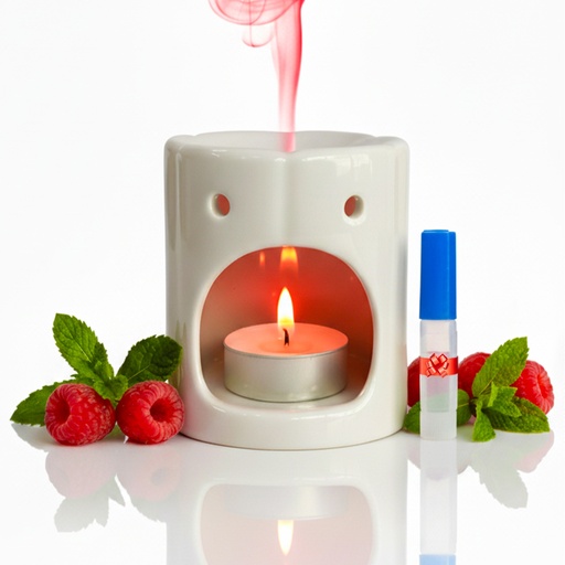 [G-605704] SCENTFUME Keramik Duftlampe Set mit 2ml Duftöl & Teelicht – Aromatherapie