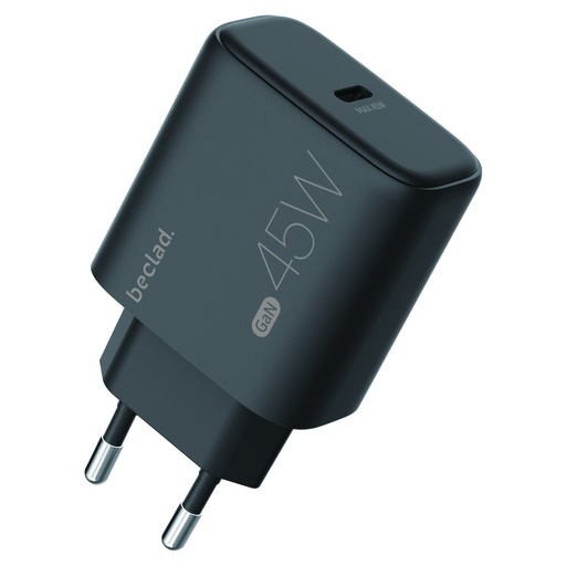 [G-106347] beclad. 45W Type C 1 port  Travel Adapter BLACK BE-PT645BG-GR