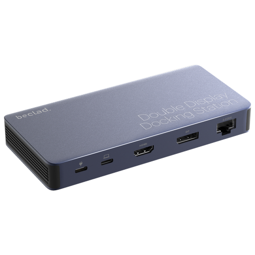 [G-657018] beclad. Double Display Docking Station Silver BE-ND001