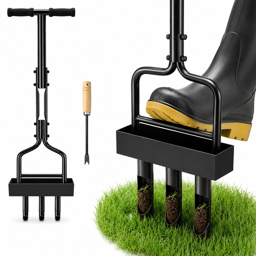 [G-469588] Kedoxi Manuell Rasenlüfter 3 Zinken, 38In Aerifizierer für Garten&Hof